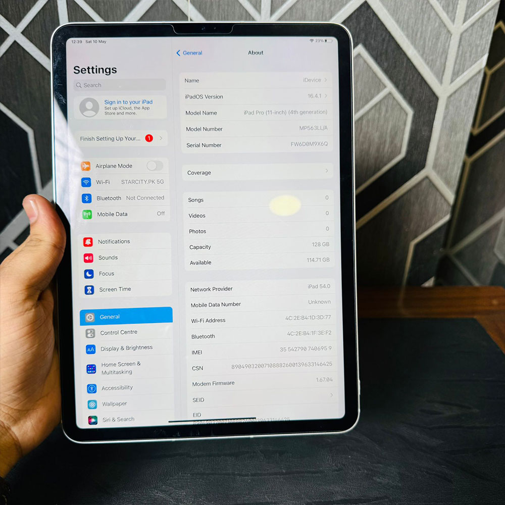 Apple iPad 11 Pro (4th Gen) | 128GB ROM | 8GB RAM | 11″ Screen | iOS 16.1 | Apple M2 | Octa-core | 3.4 GHz Processor | 7538 mAh Battery | Tablet PC - Image 11