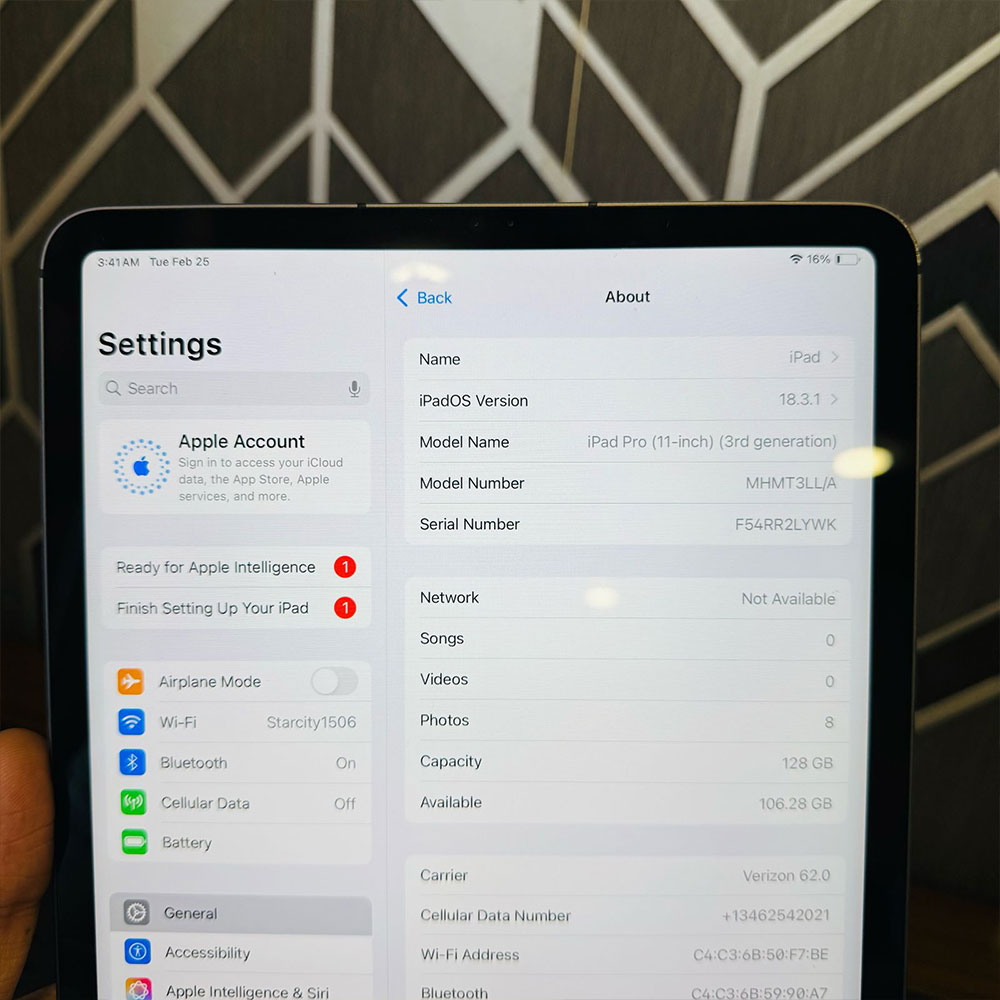 Apple iPad Pro 3rd Gen (2021) | 128GB ROM | 8GB RAM | 11″ Screen | iPadOS 14.5.1 | WiFi | Apple M1 | Octa-core | 3.2 GHz Processor | 7538 mAh Battery | Tablet PC - Image 12