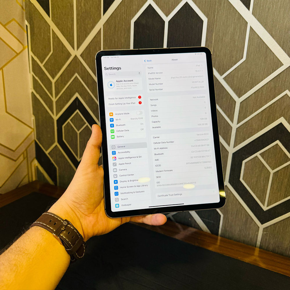Apple iPad Pro 3rd Gen (2021) | 128GB ROM | 8GB RAM | 11″ Screen | iPadOS 14.5.1 | WiFi | Apple M1 | Octa-core | 3.2 GHz Processor | 7538 mAh Battery | Tablet PC - Image 13