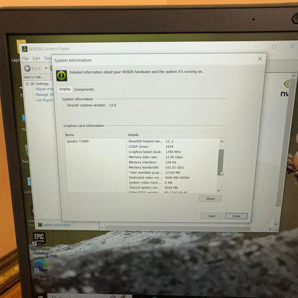 Dell Precision 7550 Laptop | 512GB SSD | 16GB RAM | Intel Core i7 10th Gen | 10750H 2.60GHz | 4GB NVIDIA Graphics Card | 15.6″ FHD IPS Display | Laptop - Image 8