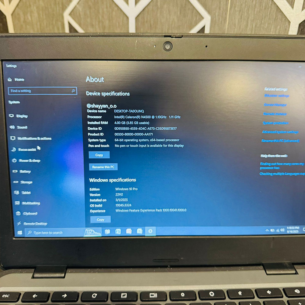 Lenovo ChromeBook 100E 3rd Gen | 4GB RAM | 64GB Storage | 11.6″ Display | Webcam | Windows 10 | 5 Hours Battery | ChromeBook - Image 10