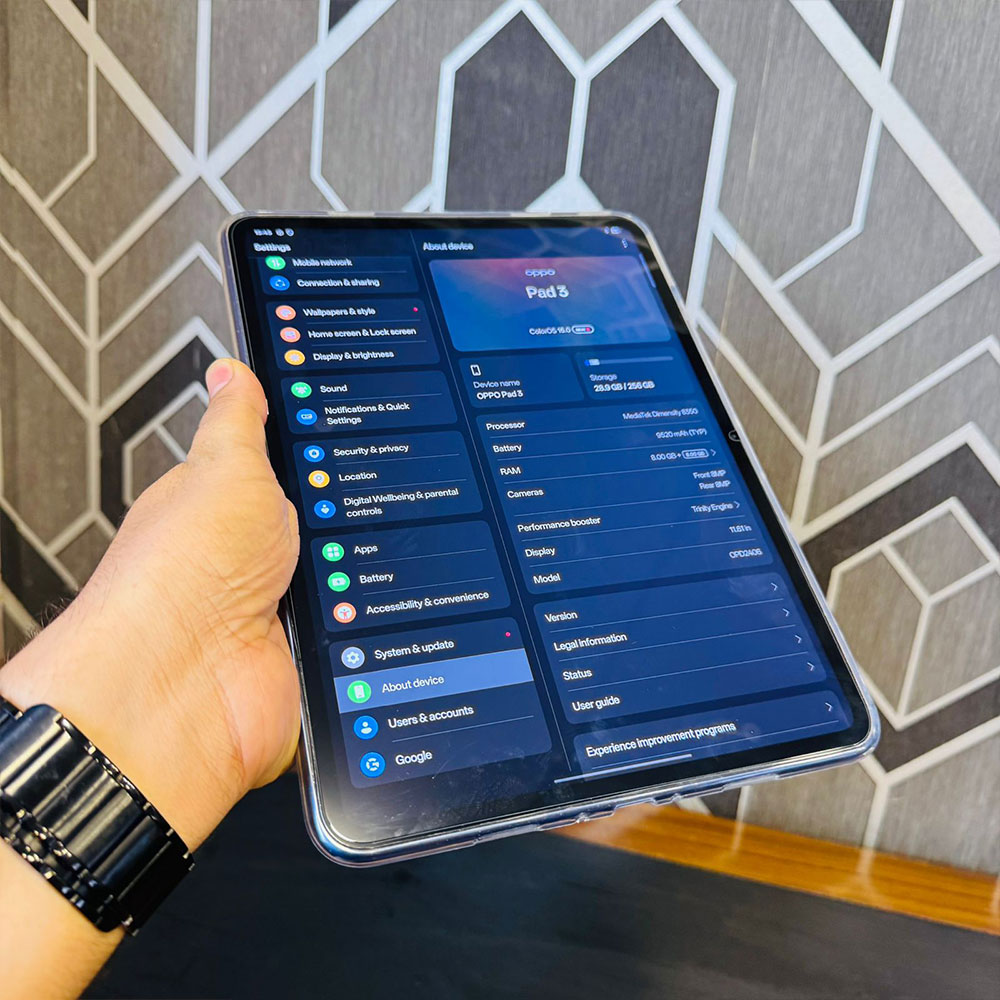 Oppo Pad 3 | 256GB ROM | 8GB RAM | 11.61″ IPS Display | Mediatek Dimensity 8350 | Android 15 | 9520 mAh Battery | WiFi | Tablet PC - Image 10