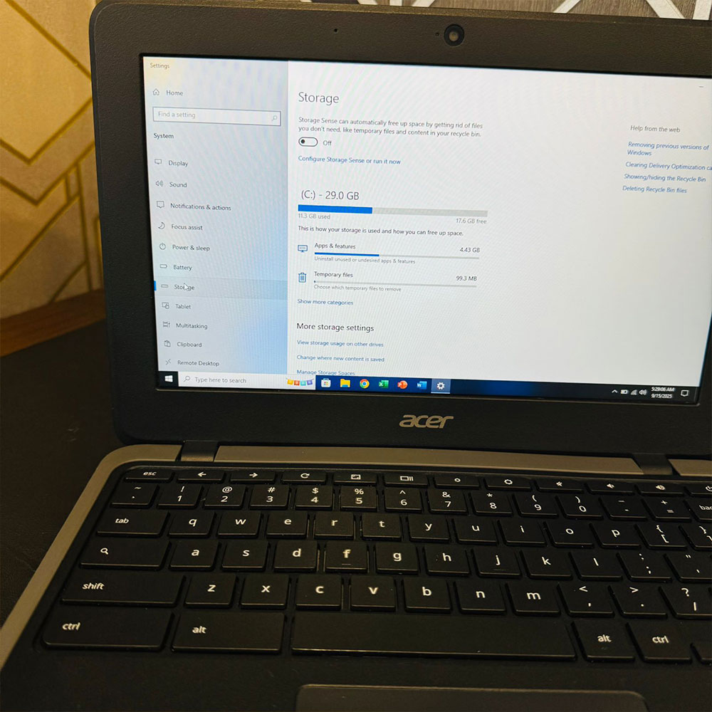 Acer Chromebook C733 | 32GB Storage | 4GB RAM | 11.6″ HD Display | Windows 10 | Intel Celeron N4020 | Chromebook - Image 10