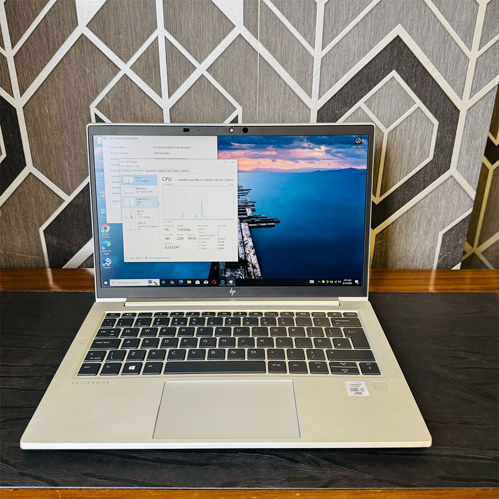 HP EliteBook 830 G7 Laptop | i5 10th Gen | 16GB RAM | 256GB SSD | 13.3″ FHD Display | Backlight Keyboard | Laptop - Image 2