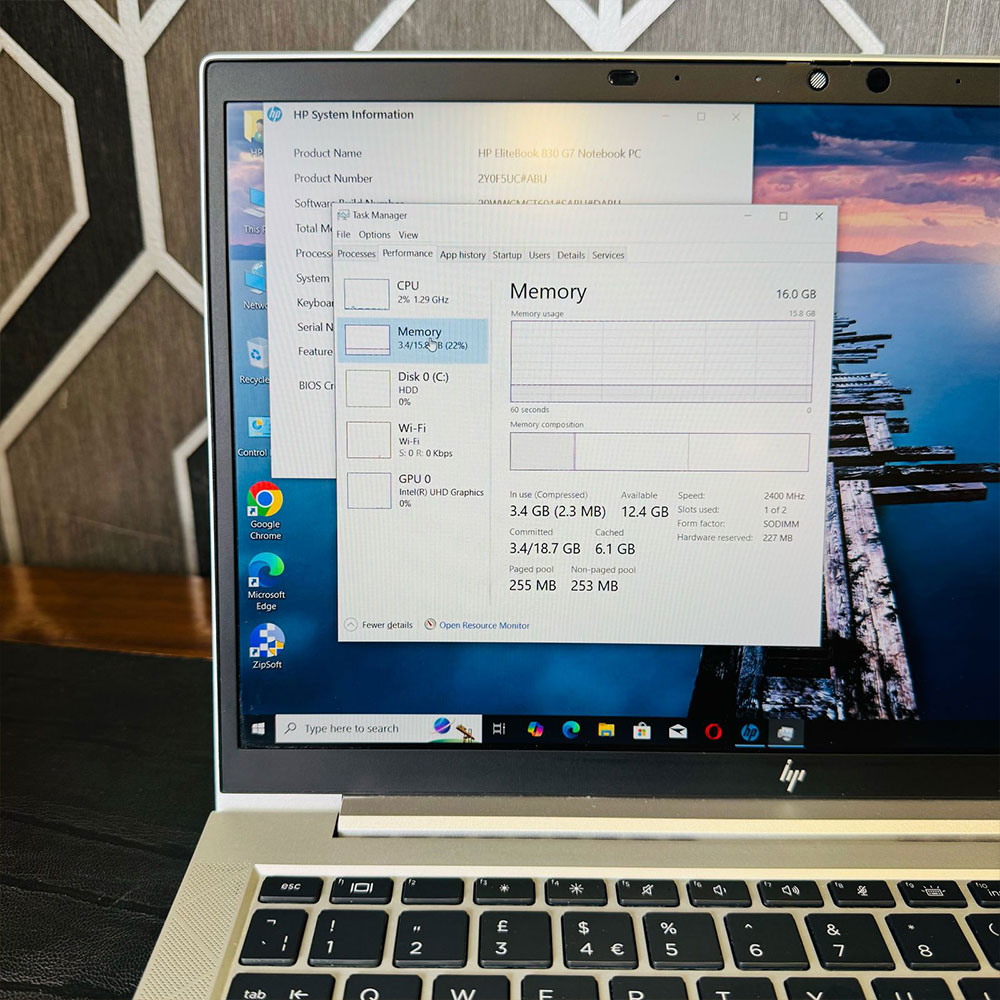 HP EliteBook 830 G7 Laptop | i5 10th Gen | 16GB RAM | 256GB SSD | 13.3″ FHD Display | Backlight Keyboard | Laptop - Image 9