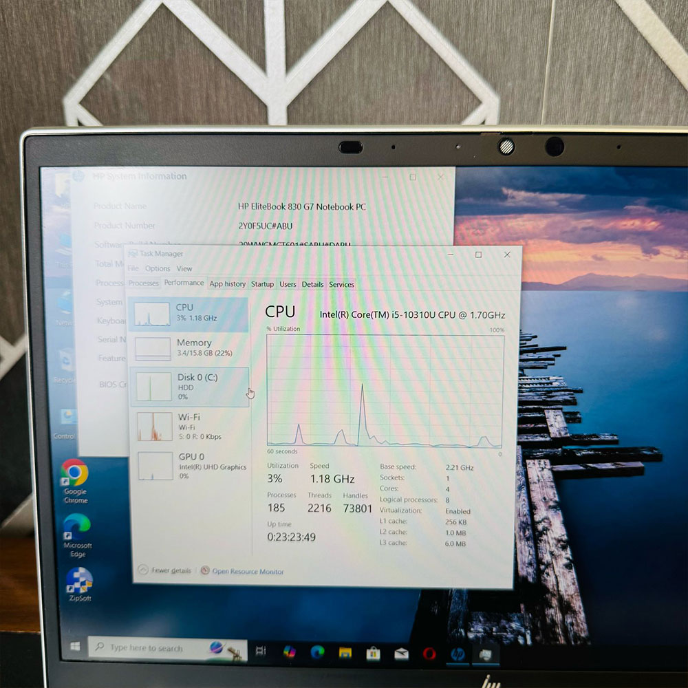 HP EliteBook 830 G7 Laptop | i5 10th Gen | 16GB RAM | 256GB SSD | 13.3″ FHD Display | Backlight Keyboard | Laptop - Image 10