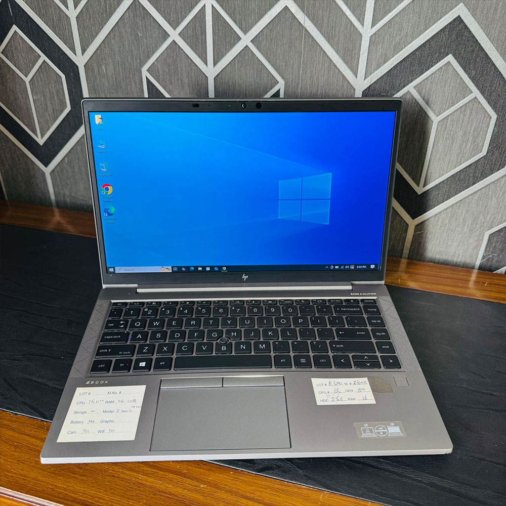 HP ZBook Firefly 14 G8 Laptop | 256GB M2 SSD | 16GB RAM | Core i5-1135G7 | 11th Gen | 14″ FHD IPS LED 4K Display | Backlit Keyboard | Laptop - Image 3