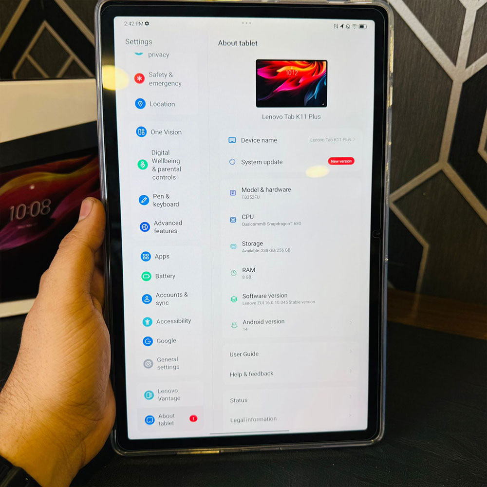 Lenovo Tab K11 Plus 256GB Storage | 8GB RAM | Snapdragon 680 4G | 8600 mAh Battery | 13MP Camera | Adreno 610 | Tablet - Image 11