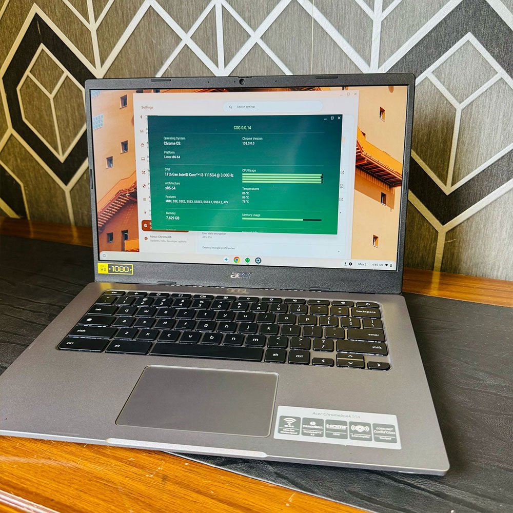 Acer Chromebook | 514 | 128GB Storage | 8GB RAM | 14″ Full HD Display | Chrome OS | Backlit Keyboard | Intel Core i3-1115G4 3.0 GHz | Chromebook - Image 8