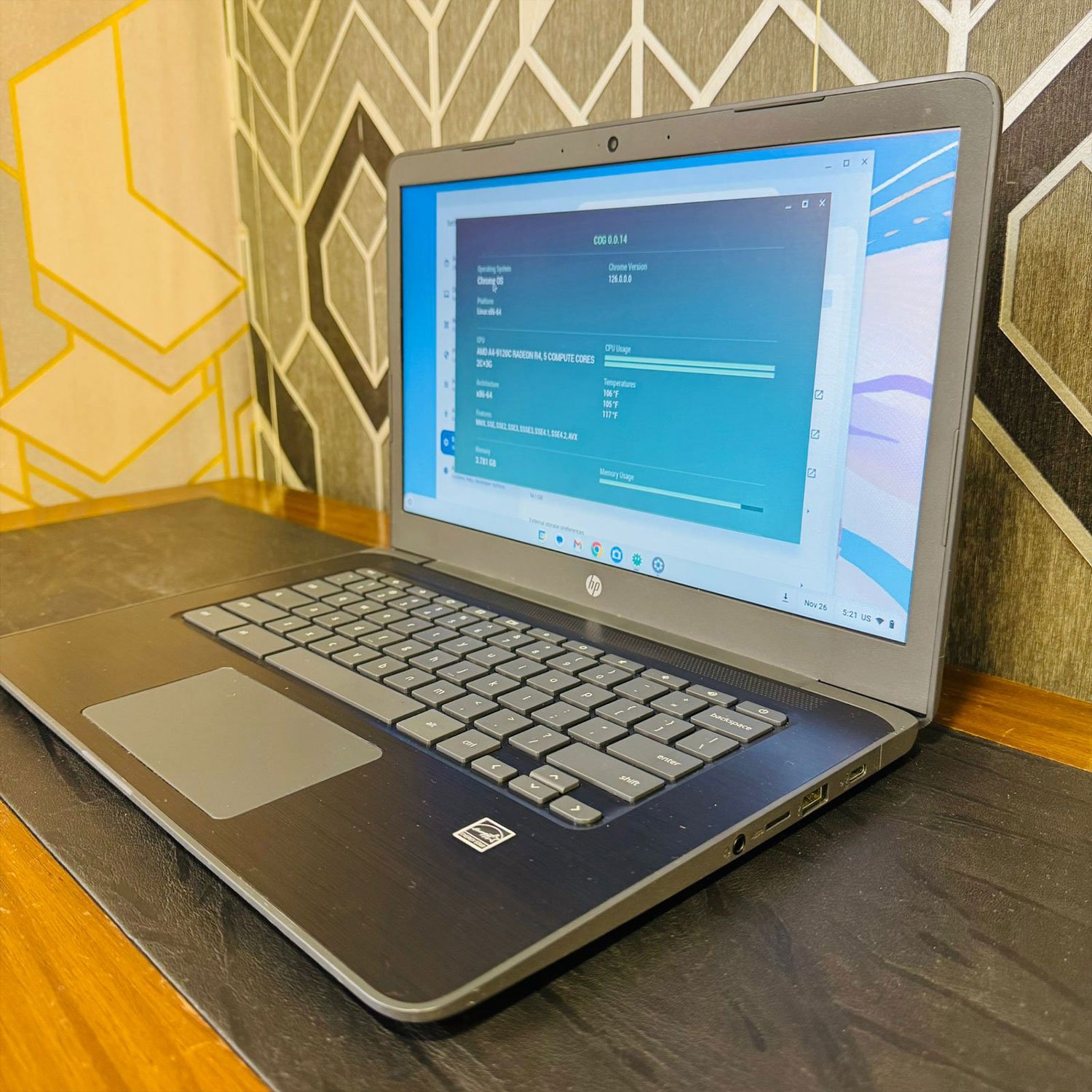 HP | Chromebook 14A G5 | 32GB Storage | 4GB RAM | 14″ Display | Playstore Supported | 2029 Updatable | AMD A4-9120C Processor | ChromeBook - Image 7