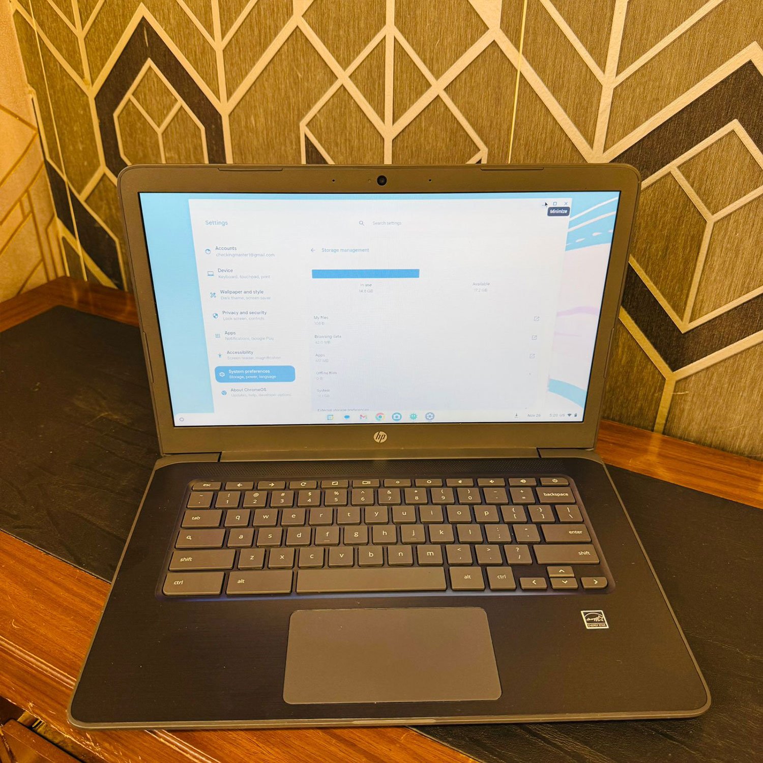 HP | Chromebook 14A G5 | 32GB Storage | 4GB RAM | 14″ Display | Playstore Supported | 2029 Updatable | AMD A4-9120C Processor | ChromeBook - Image 3