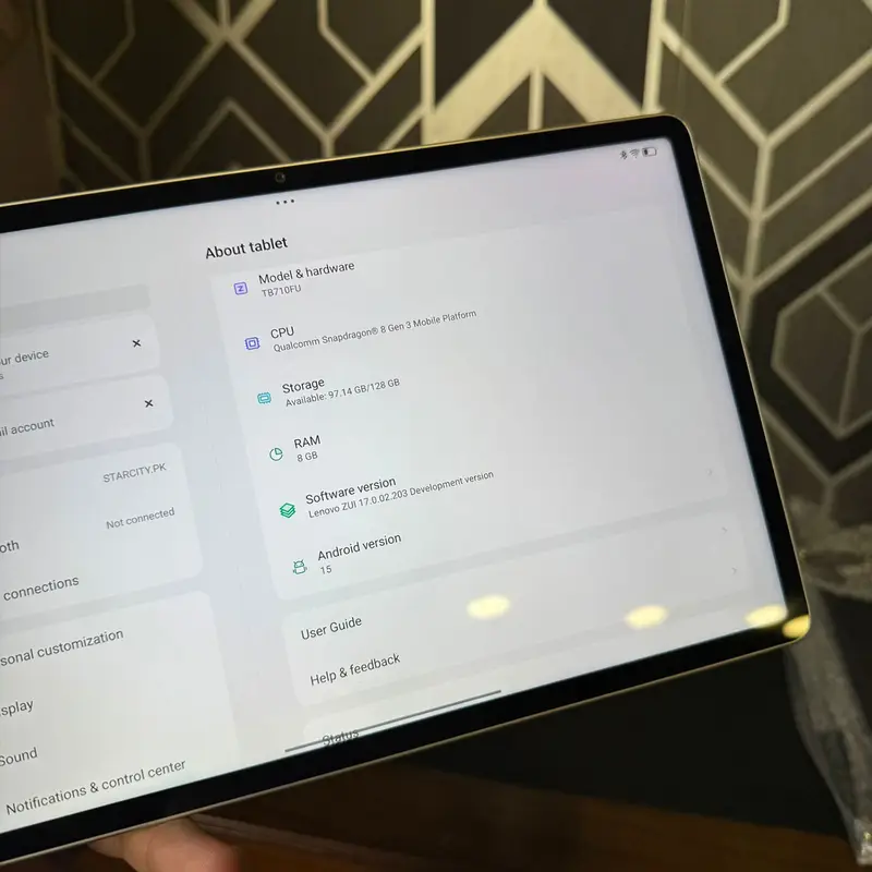 Lenovo Yoga Tab (TB710FU) | 128GB Storage | 8GB RAM | 13MP Camera | 11.1″ Display | 8860 mAh Battery | Android 15 | Tablet PC - Image 3