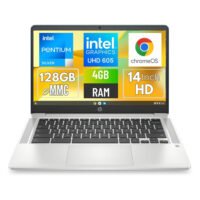 HP Chromebook 14a-na0062tg | 128GB Storage | 4GB RAM | 14″ HD Display | Playstore Supported | Backlit Keyboard | Intel Pentium Silver N5030U 1.10GHz | ChromeBook