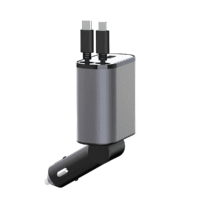 4 IN 1 Retractable Car Phone fast Charger | 120W Car Charger USB C Cable For IPhone Huawei Samsung Fast Charge Cord Cigarette Lighter Adapter PD QC3.0 Mobile Chargers