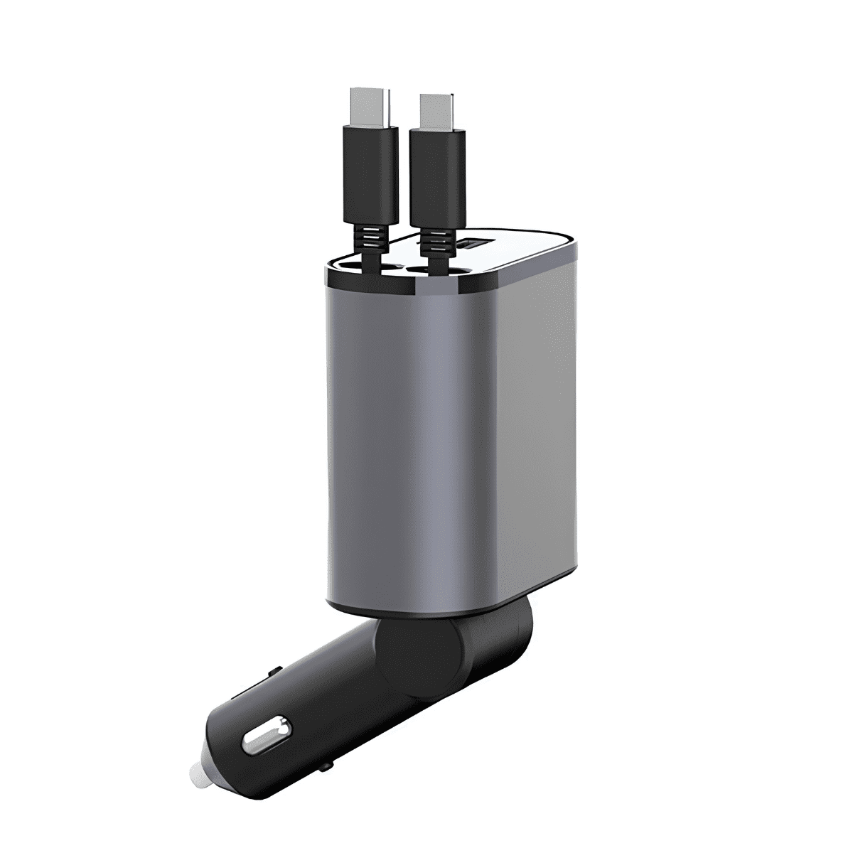 4 IN 1 Retractable Car Phone fast Charger | 120W Car Charger USB C Cable For IPhone Huawei Samsung Fast Charge Cord Cigarette Lighter Adapter PD QC3.0 Mobile Chargers