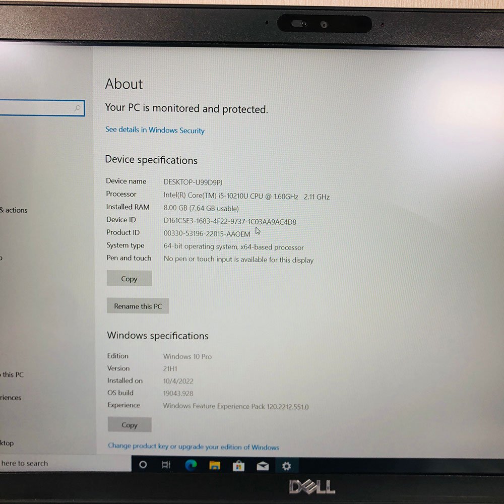 Dell Latitude 5510 Laptop | 256GB M.2 SSD | 8GB RAM | Core i7 10th Generation | 15.6″ Display | Laptop - Image 7
